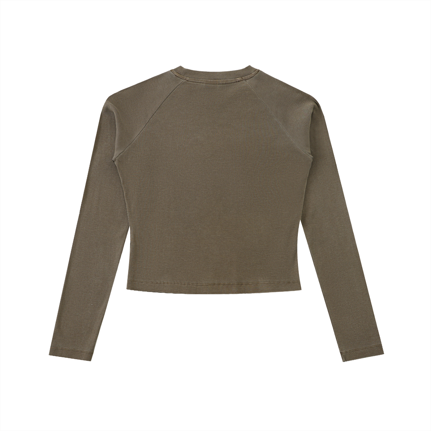 Dyed Raglan Long Sleeve Slim T-Shirt
