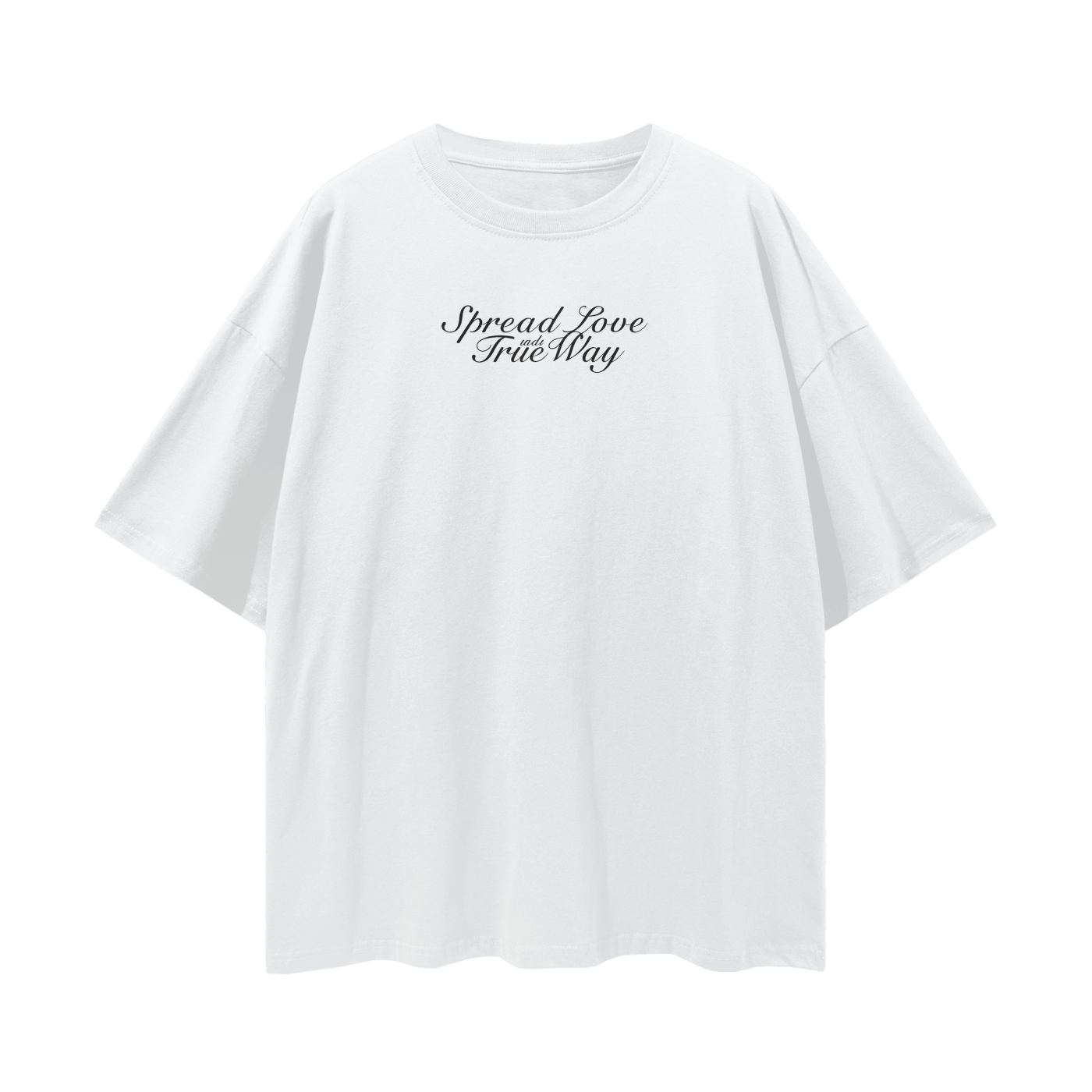 Spread Love Angel Oversize Deep Drop Shoulder Tee