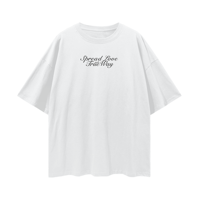Spread Love Angel Oversize Deep Drop Shoulder Tee