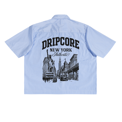 Oversized Vertical Stripe Boxy Shirt