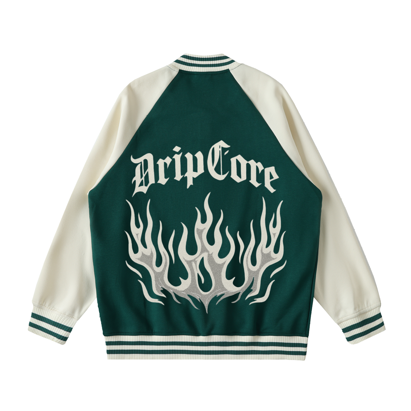 Two Tone Raglan Sleeve Varsity Jacket