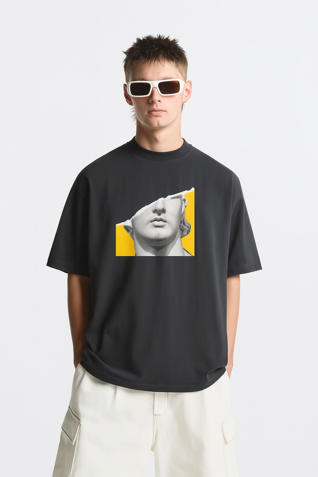 Roman Statue Oversized Graphic Tee