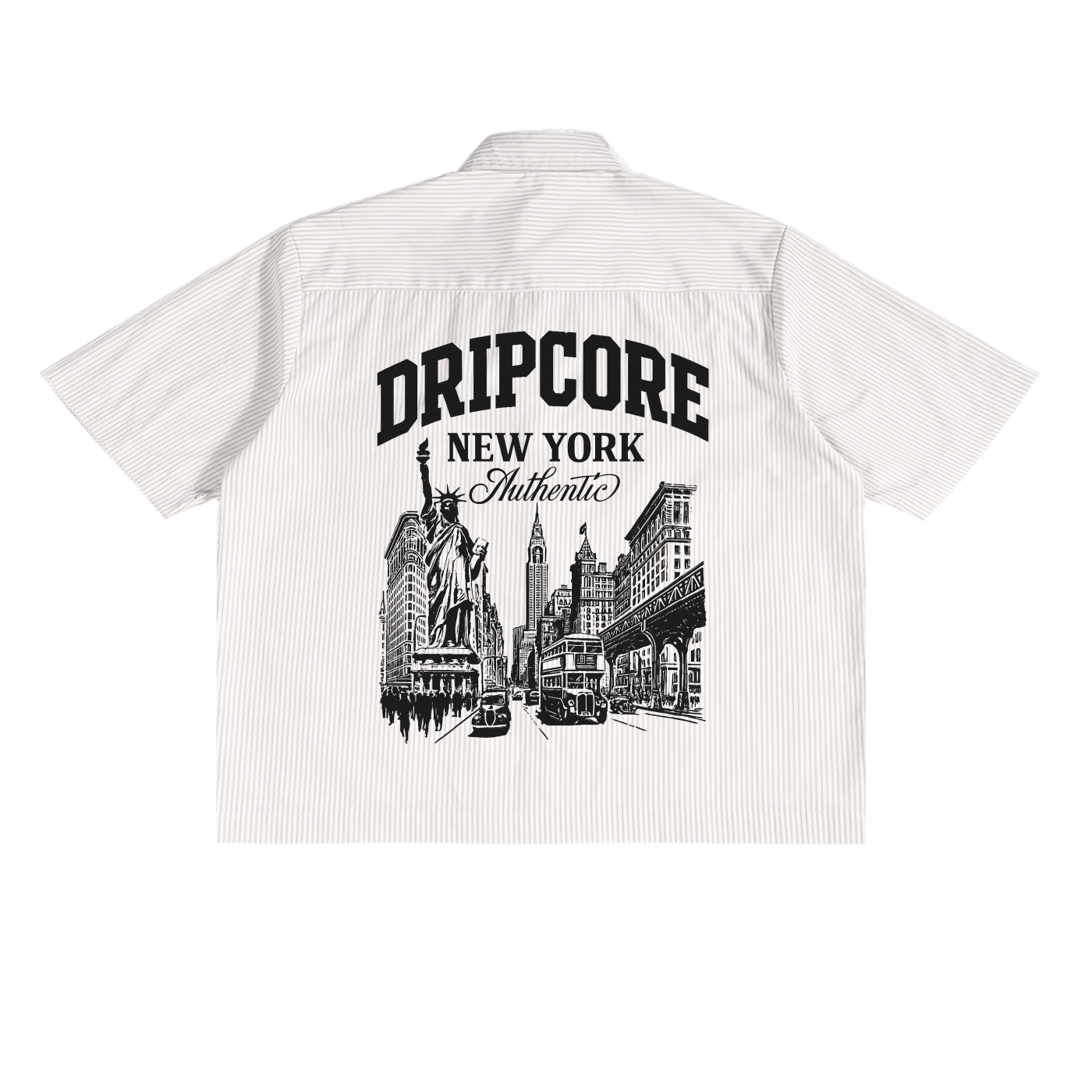 Oversized Vertical Stripe Boxy Shirt