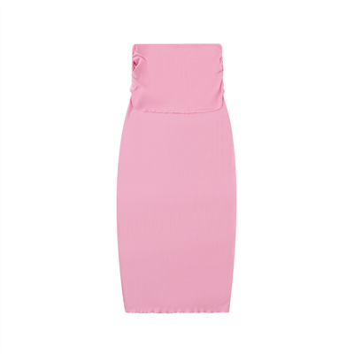 Dyed Washed Straight Hip-Hugging Slim Maxi Skirt