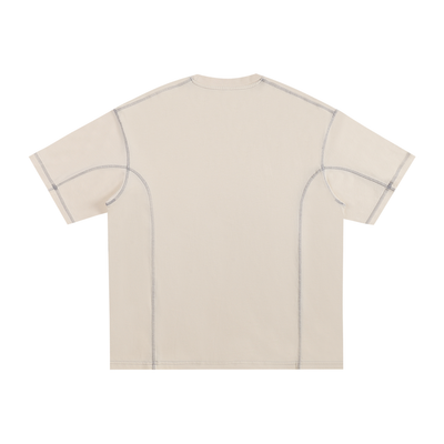 Streetwear Contrast-Stitched Cotton T-Shirt