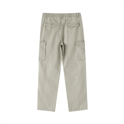 Cotton Elastic-Waist Cargo Pants