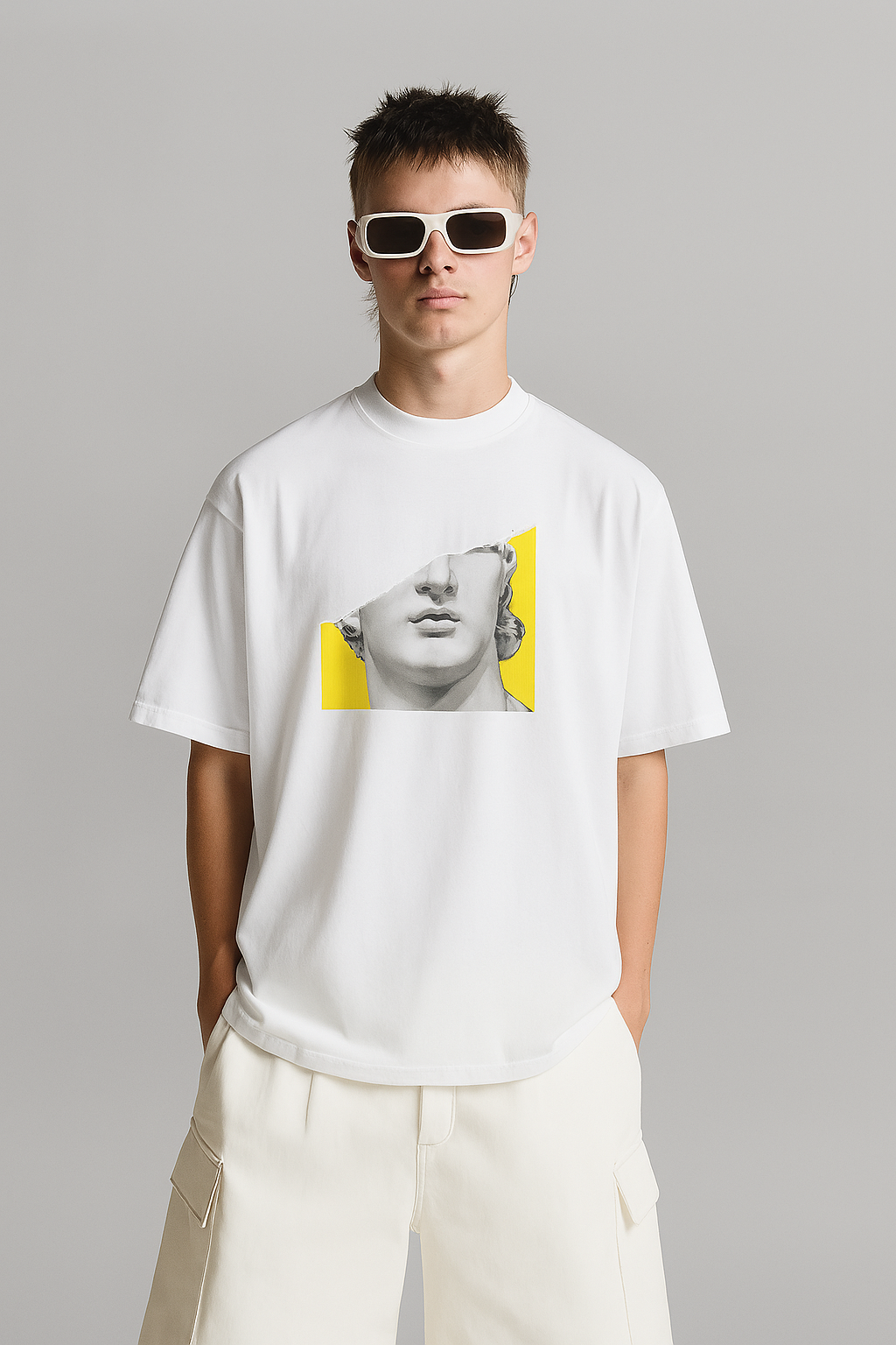 Roman Statue Oversized Graphic Tee