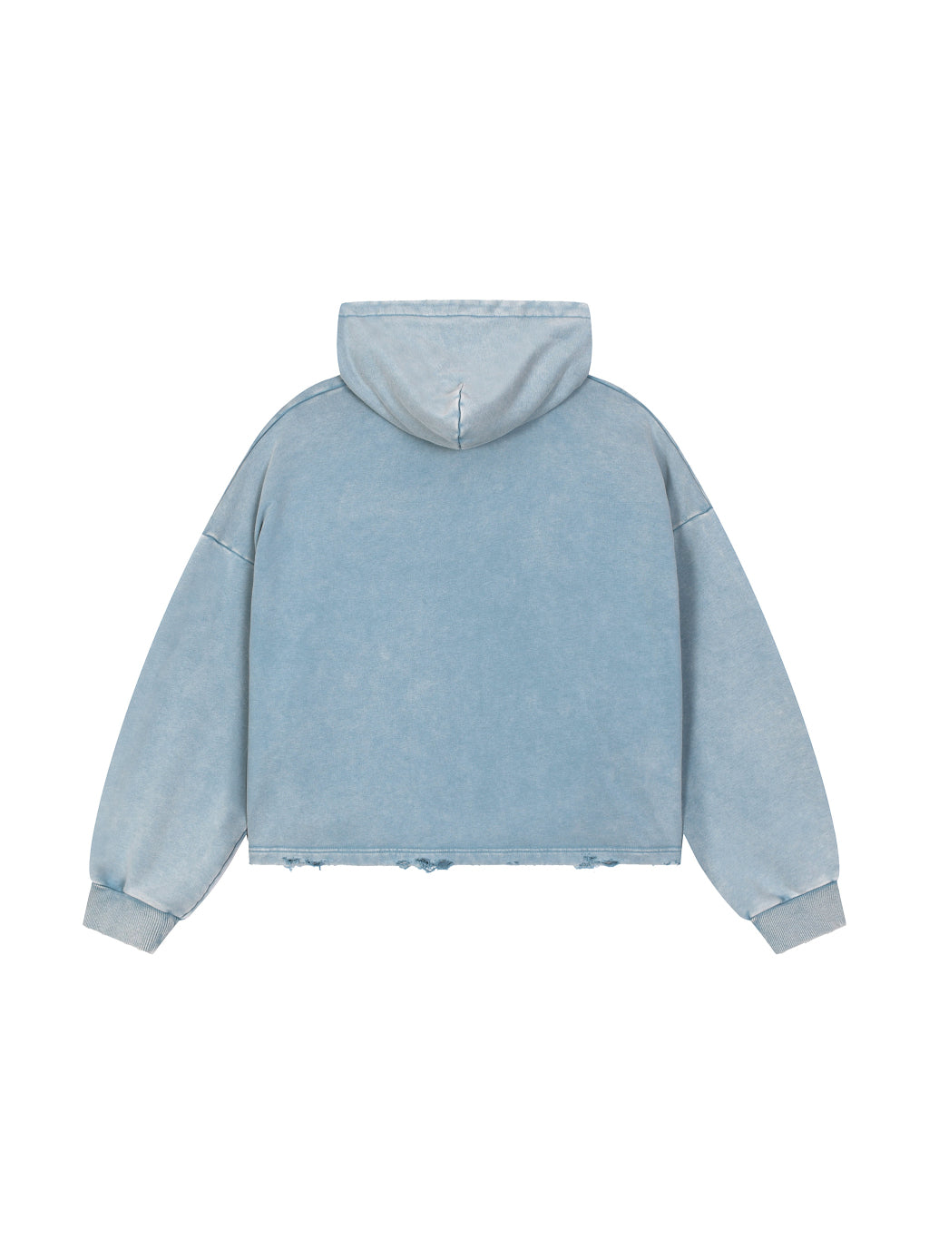 Vintage Washed Frayed-Hem Hoodie