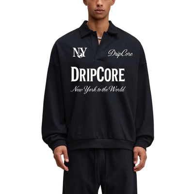 Heavyweight Fleece Polo Sweatshirt