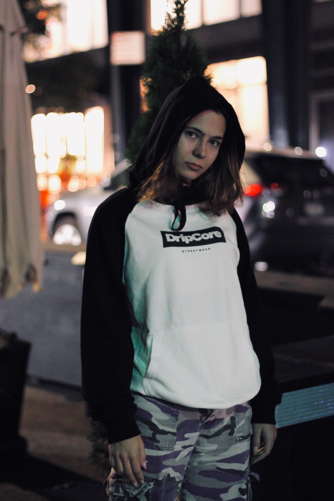 Color-Block Sleeve Hoodie