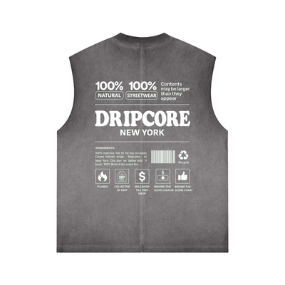 Reverse Washed Tank Top - Gray