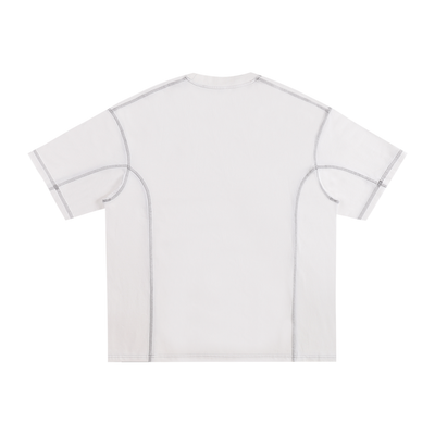 Streetwear Contrast-Stitched Cotton T-Shirt