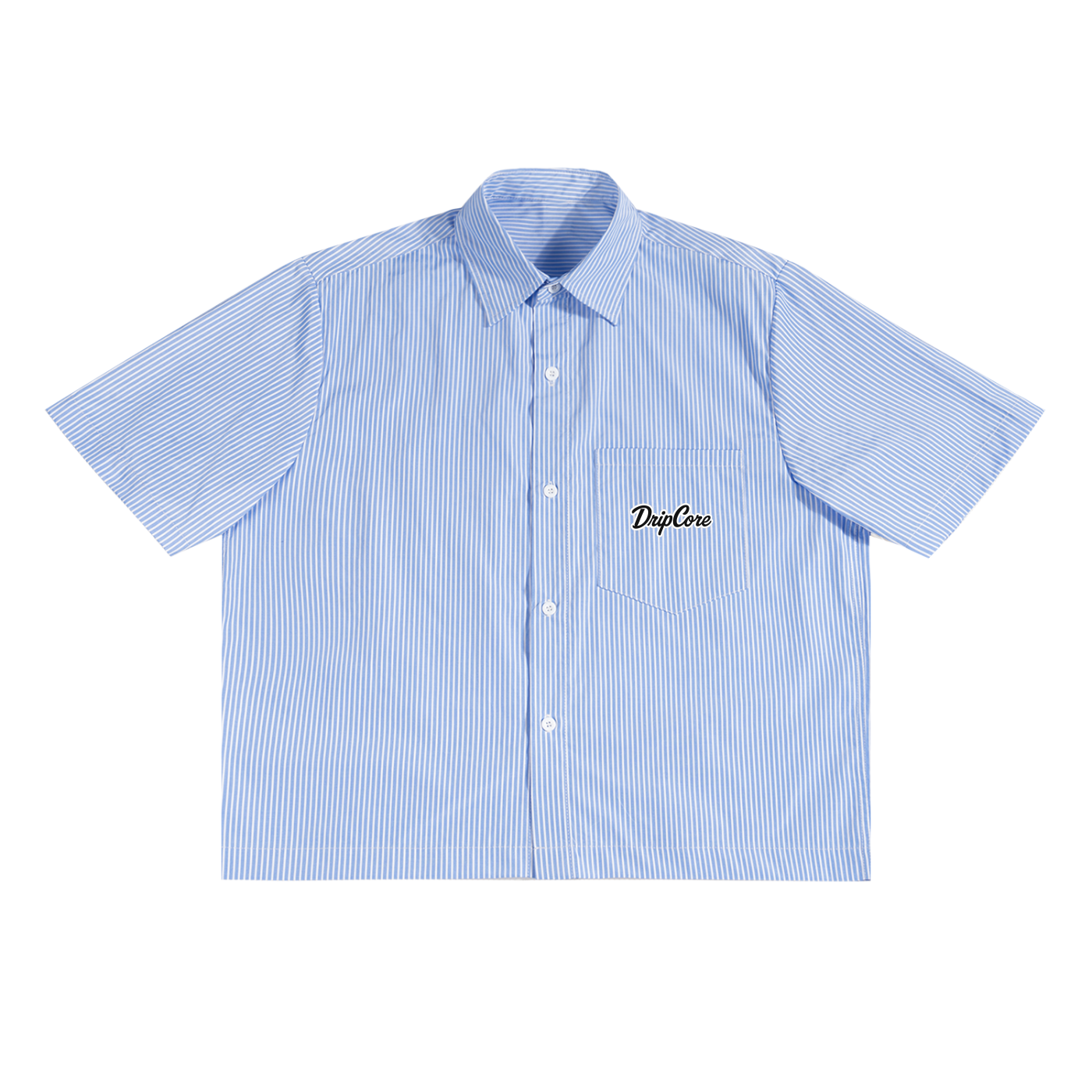 Oversized Vertical Stripe Boxy Shirt