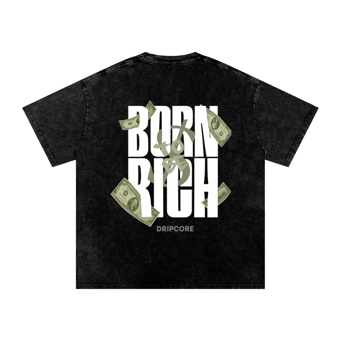 Acid Wash Oversize T-Shirt - Born Rich 💸