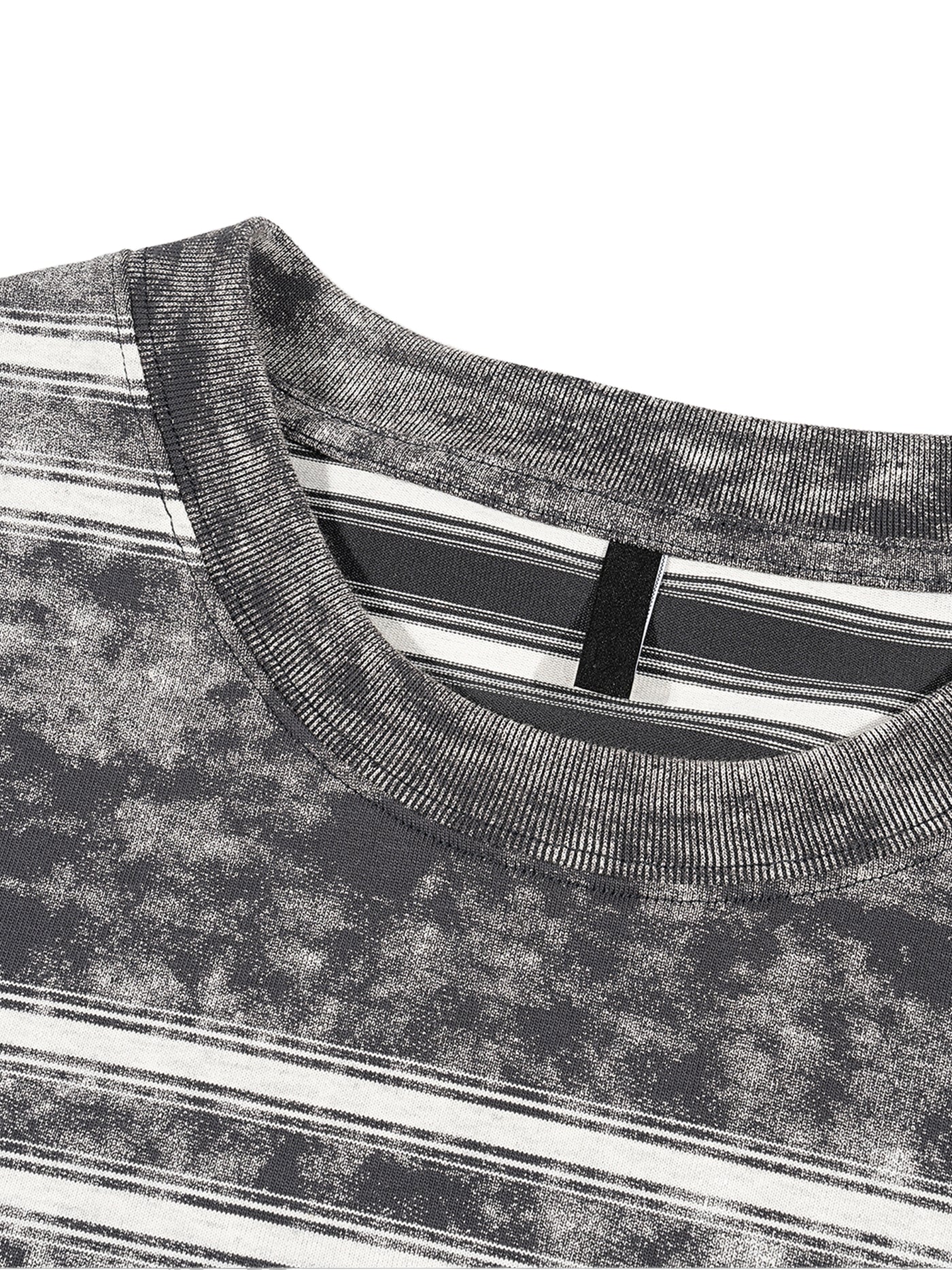 Snow Washed Striped Boxy T-Shirt