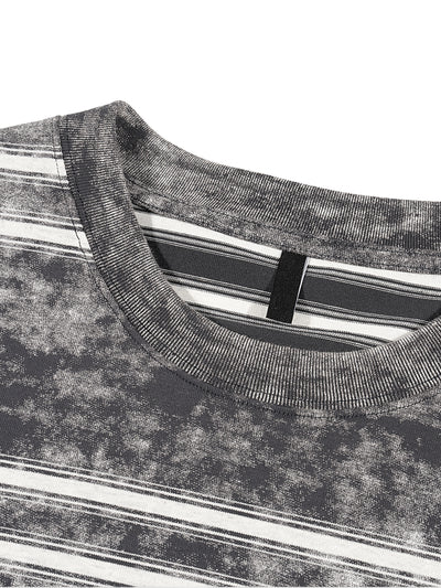 Snow Washed Striped Boxy T-Shirt