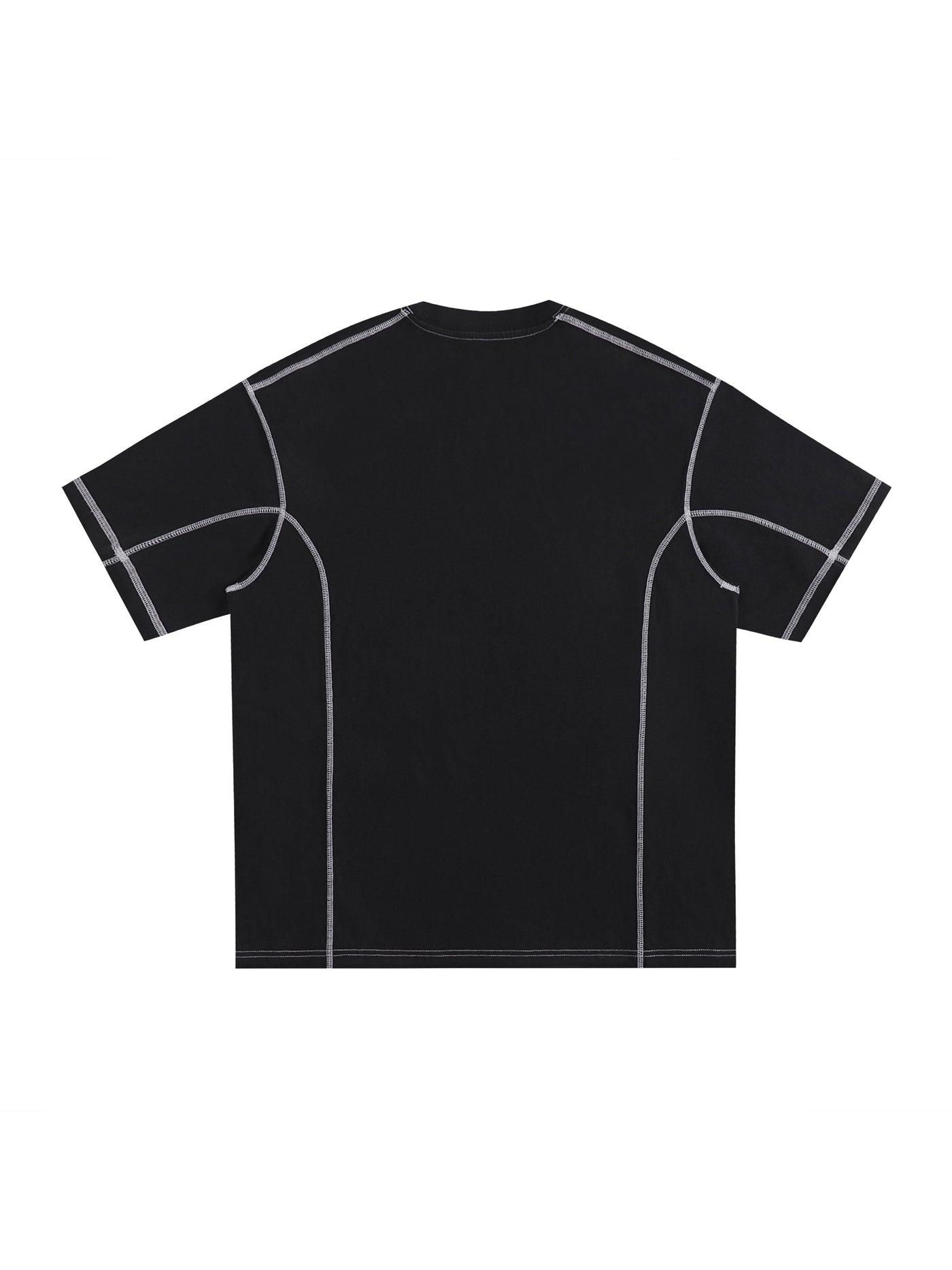 Streetwear Contrast-Stitched Cotton T-Shirt