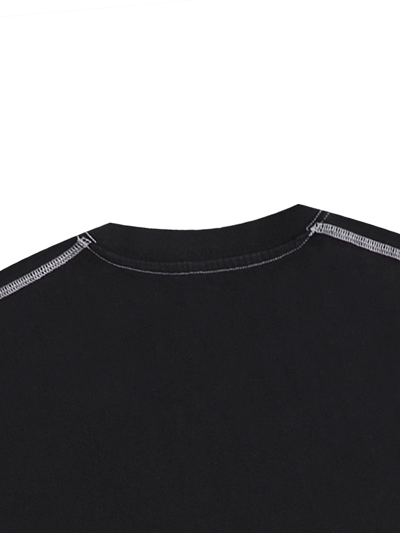 Streetwear Contrast-Stitched Cotton T-Shirt