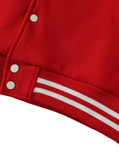 Two-Tone Fleeced Varsity Jacket