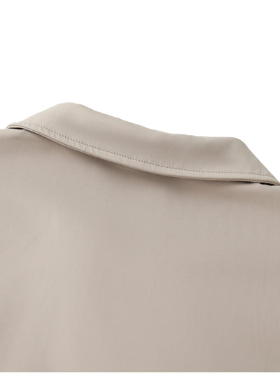 V-Neck Lapel Crop Top