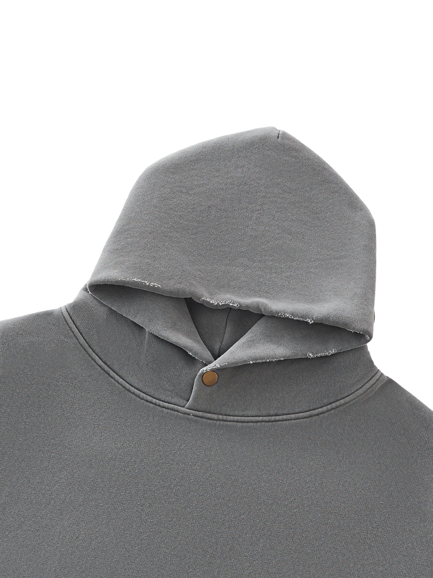 Frayed Enzyme Washed Fleece Hoodie