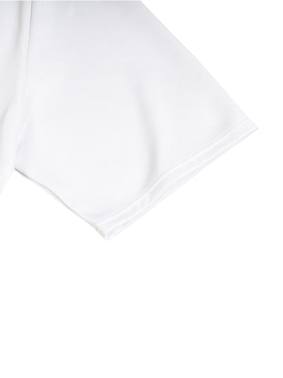 Contrast Lapel Collar Boxy T-Shirt