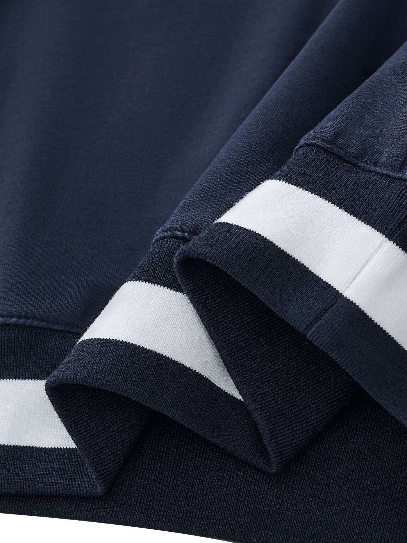 V-Neck Contrast Collar Boxy Sweatshirt