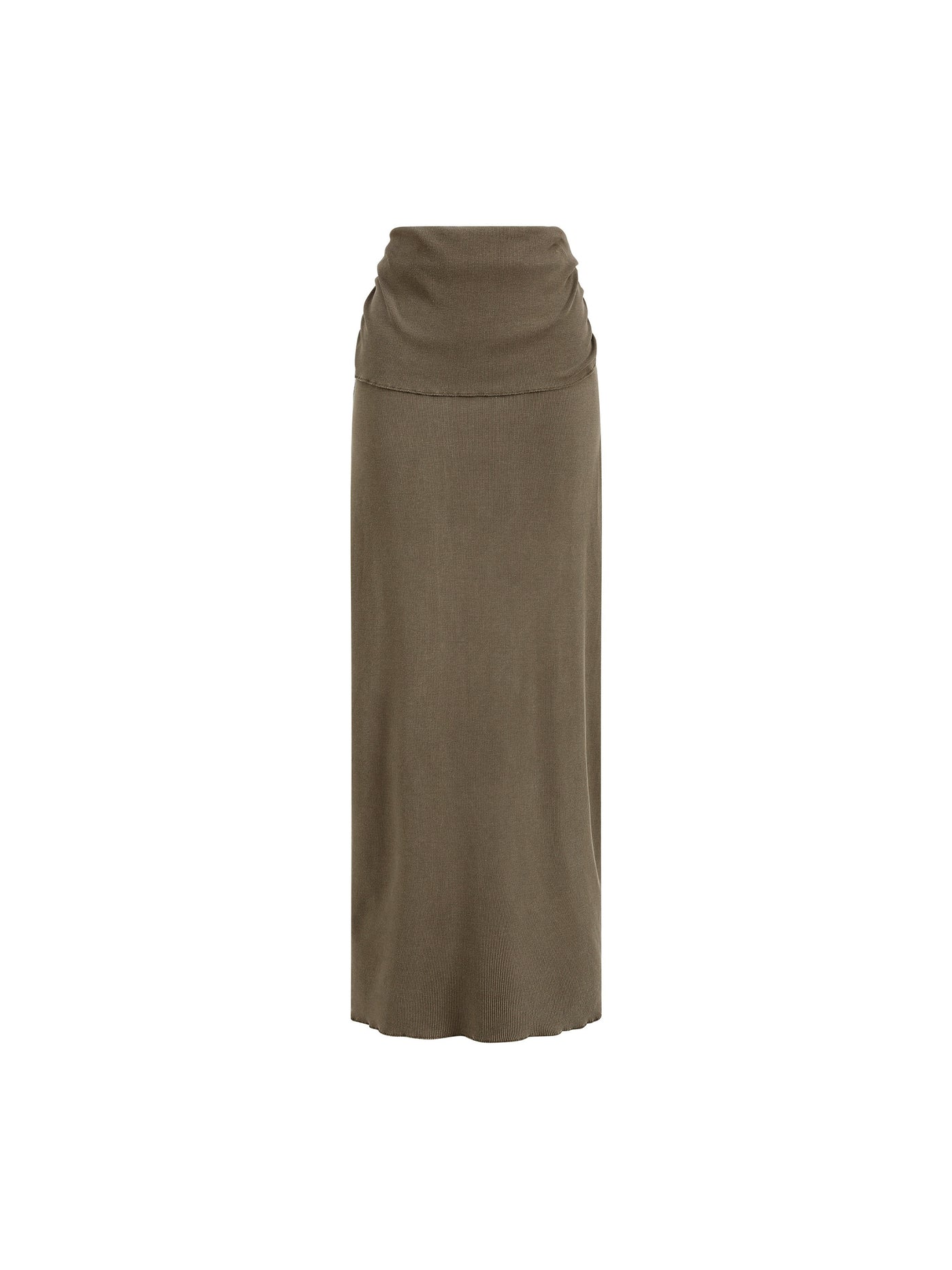 Dyed Washed Straight Hip-Hugging Slim Maxi Skirt