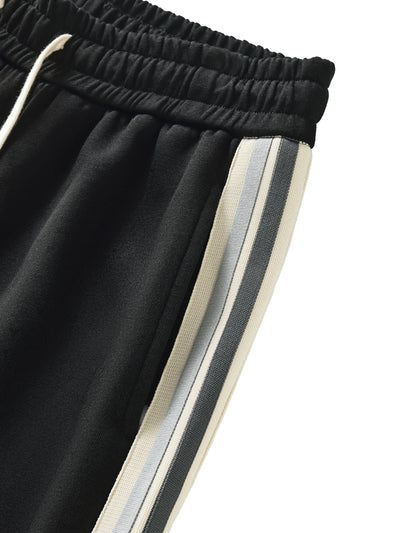 Contrast Side-Stripe Straight-Leg  Pants